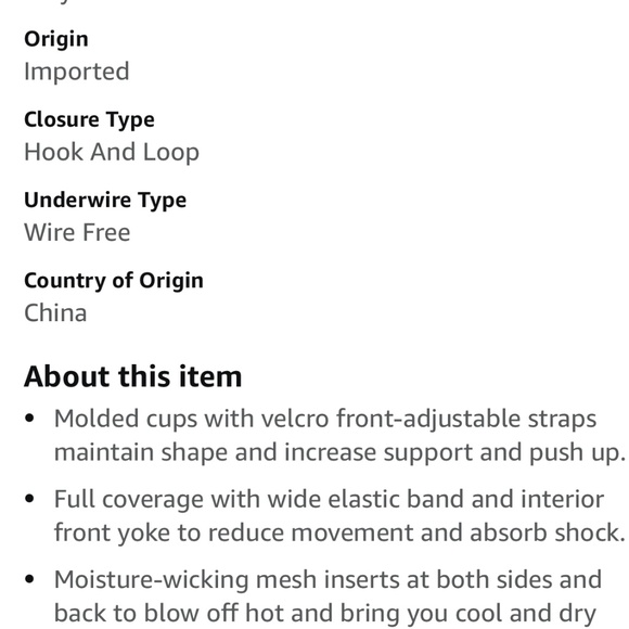 Women's Sports Bra Front Adjustable High Impact Support Lightly Padded Wireless - Picture 8 of 10